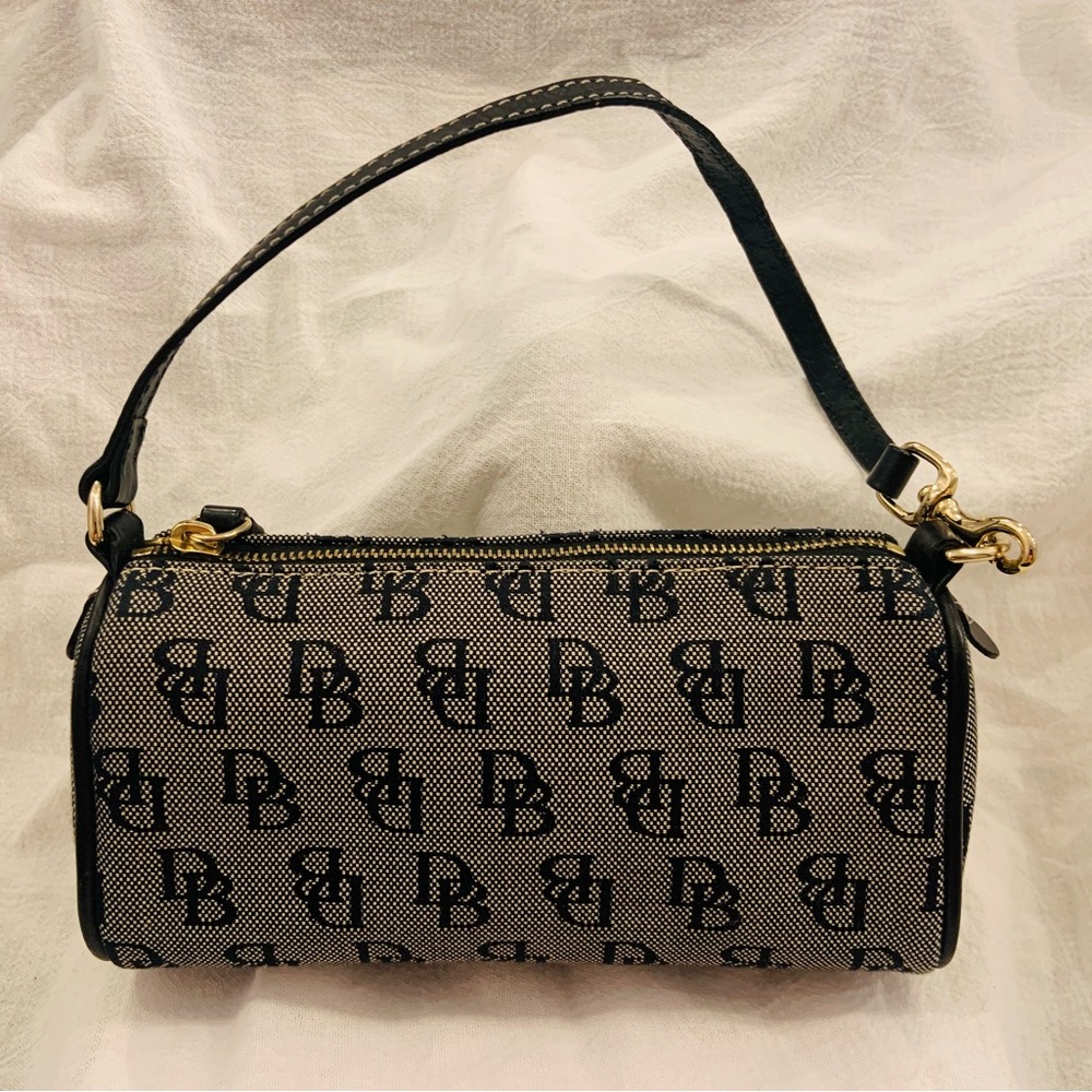 Navy - Dooney & Burke mini barrel bag